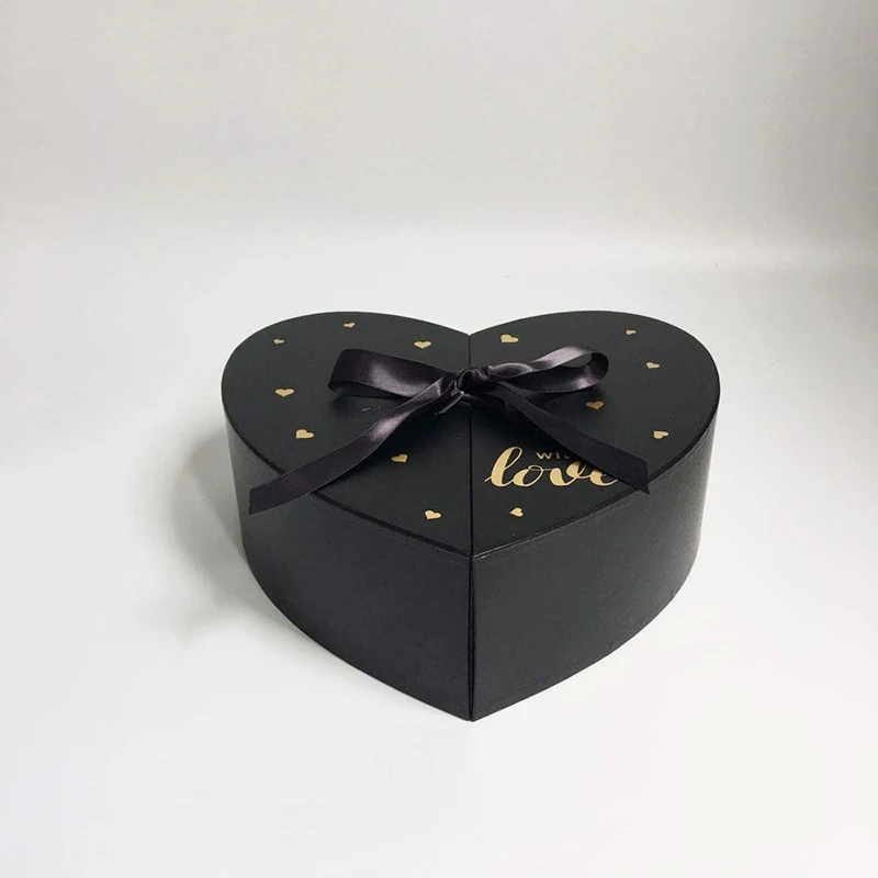 Wholesale custom luxury white love heart shaped flower box with insert foam for preserved rose nice heart shape gift box packing