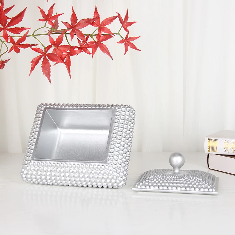 JW027S 9.8 inch resin jar box trinket jewelry box embossed Crafts Decoration holder wall art home decor