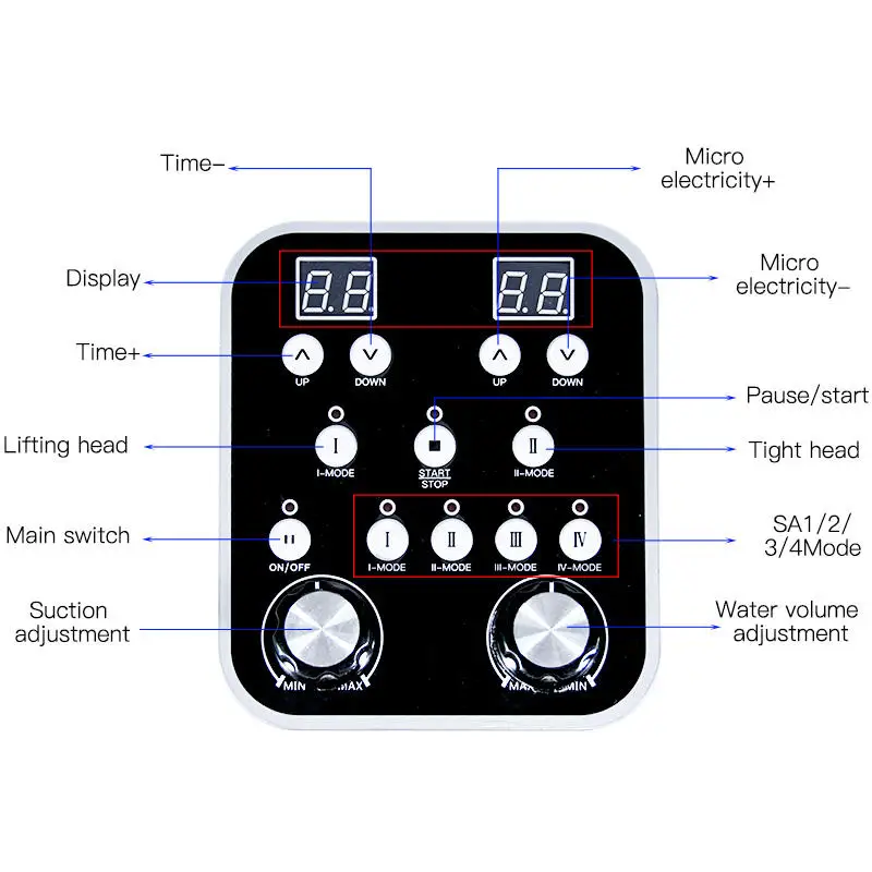 Multifunctional 8 in 1 oxygen jet mask facial machine skin deep cleansing dead skin remover Machine facial dermabrasion machine
