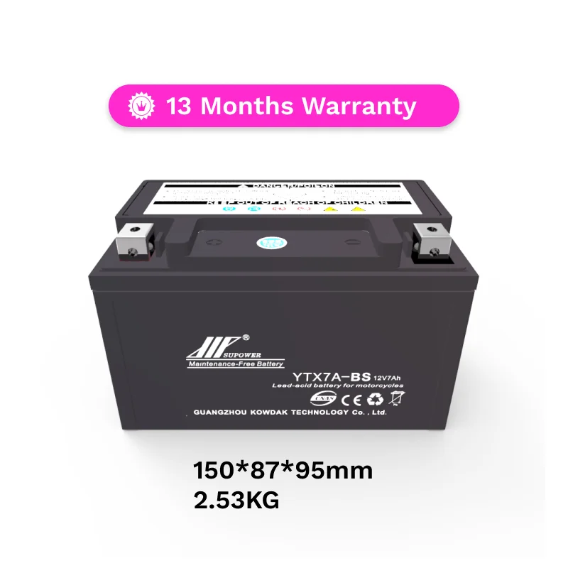 Распродажа! 12V 7Ah мотоцикла не требующая обслуживания OEM батареи гелиевый аккумулятор supower YTX7A YTX7A-BS завода в наличии