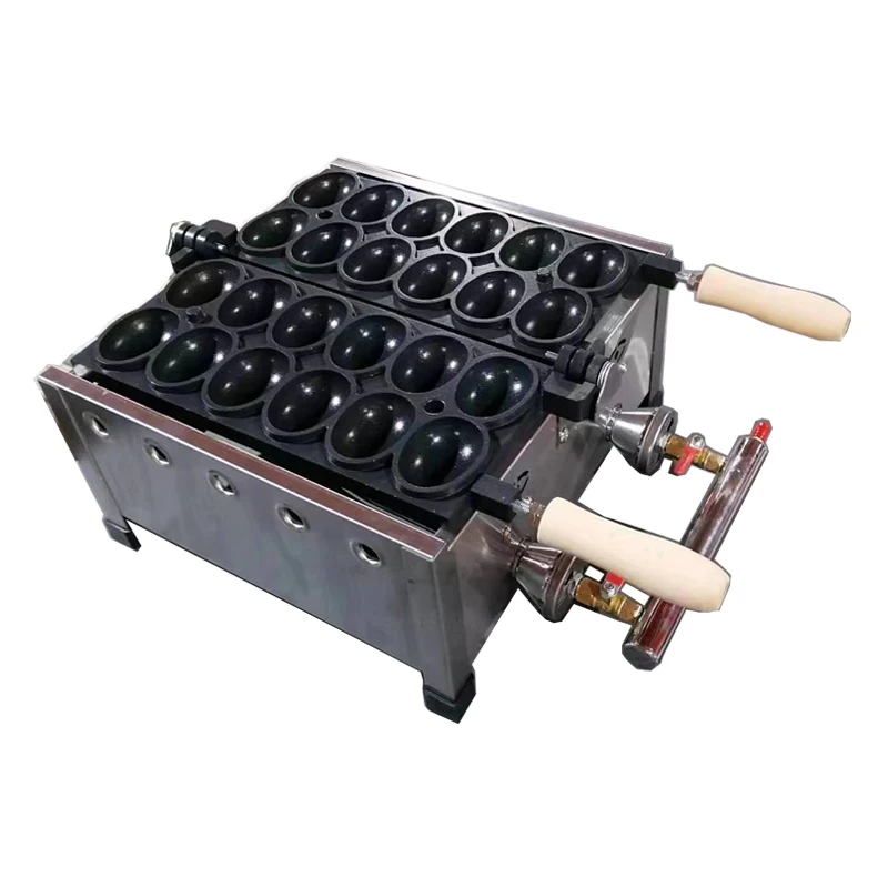 Commercial 12 Holes Egg Shaped Waffle Makers Waffle Making Machine Goose Egg Cake Machine Non-Stick