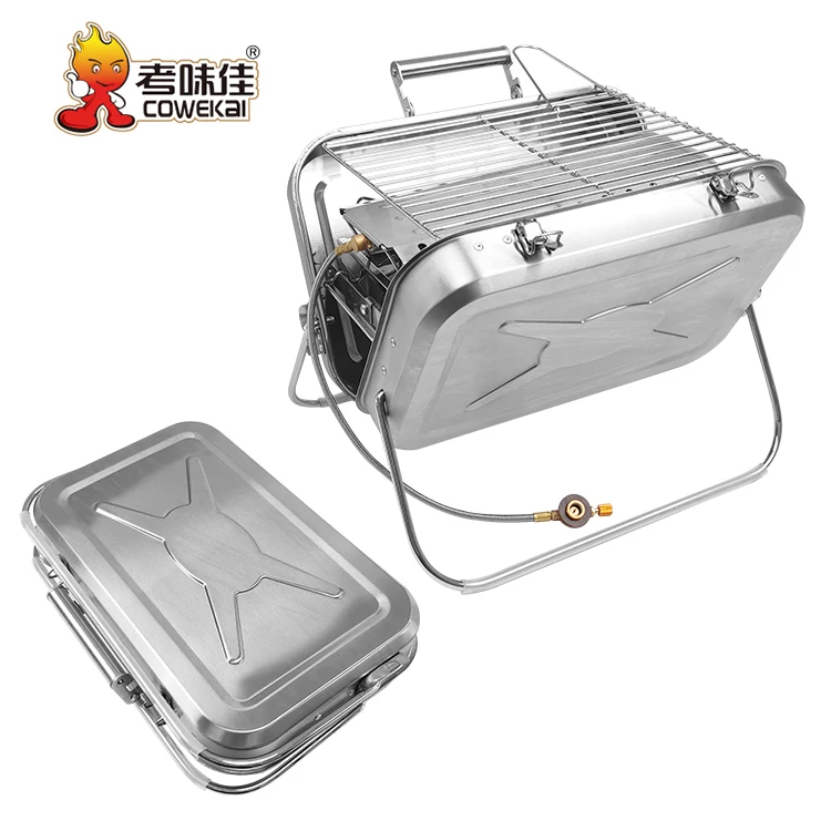 High Quality Cheap Price Turkey Barbecue Kebab Grill Folding Portable Stainless Steel Gas BBQ Grills