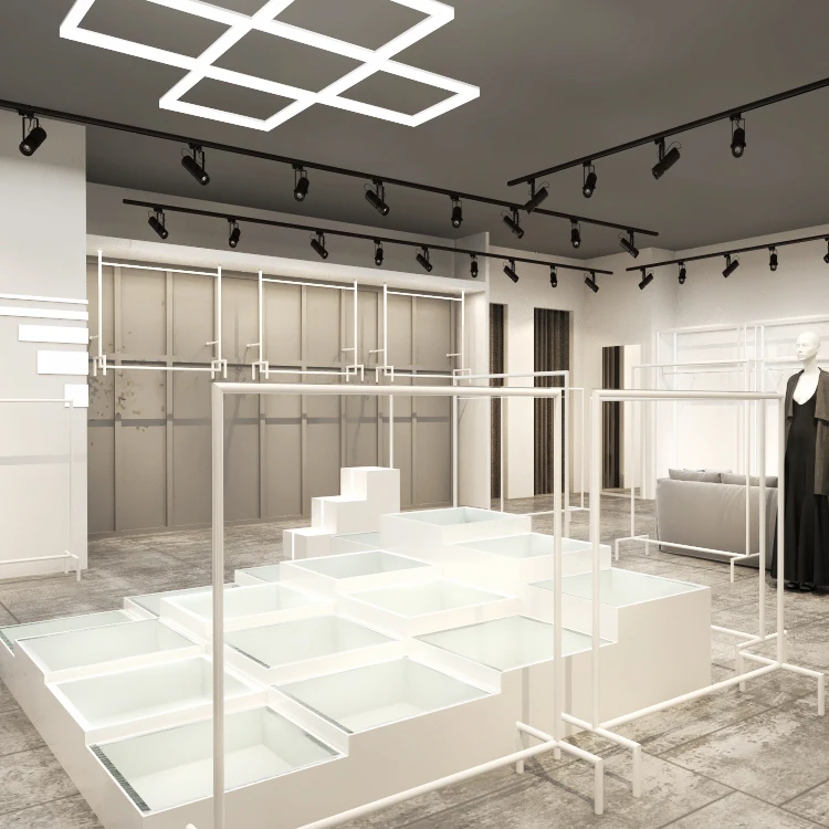 Cloth Hanger Rack Clothes Display Stand Showcase Design
