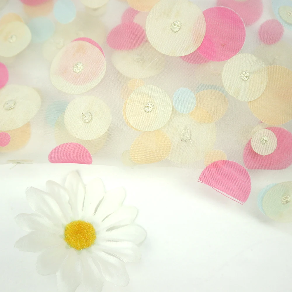 Manufacturer Cloth Material Wholesale 100 Polyester Embroidery Flowers Organza for Making  Dresses