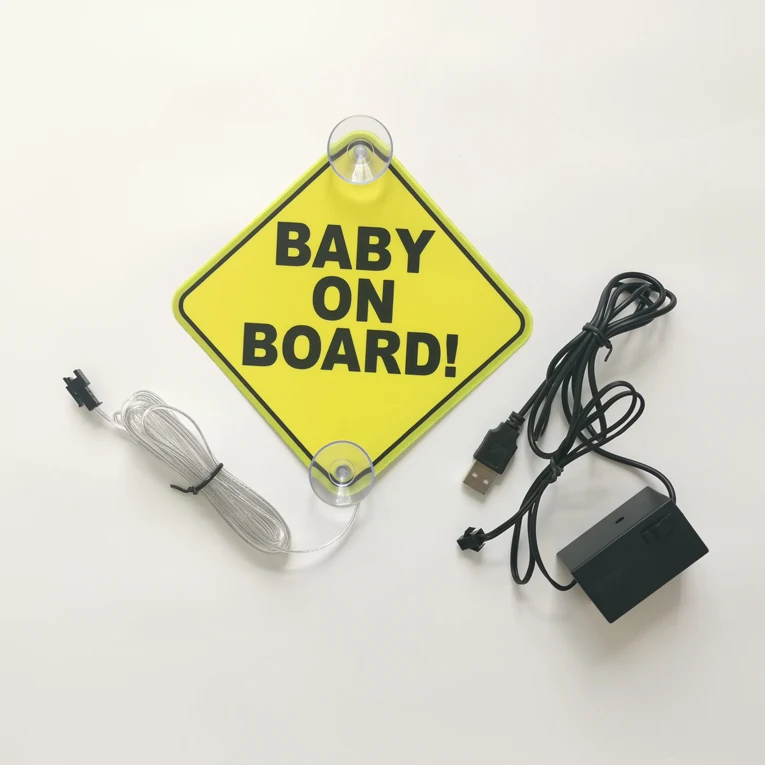 High quality New luminous LED label panel EL light advertising poster customized LOGO displaying panel EL LED car sticker