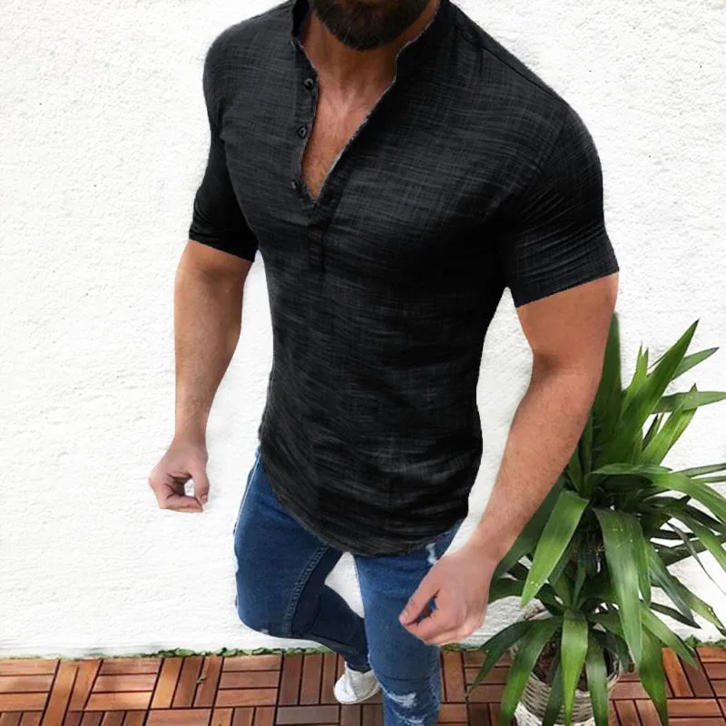 
Chinese style wholesale flax is sexy and slim t-shirts for men 
