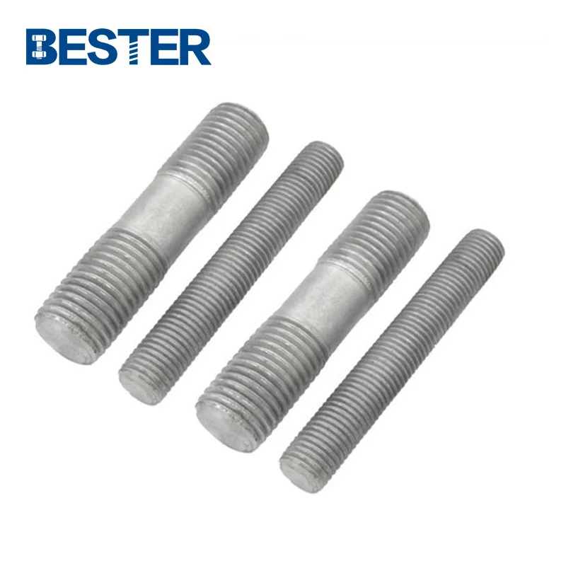 Factory tower electricity power carbon steel DIN975 DIN976 grade 10.9 12.9 hot dip galvanized a193 b7 a194 2h stud bolts and nut