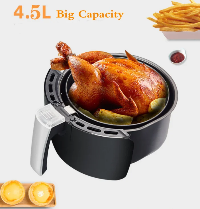 4.5L 1400W Timing and Tempreture Adjustable Electric Deep Air Fryer Friggitrice ad aria Freidora