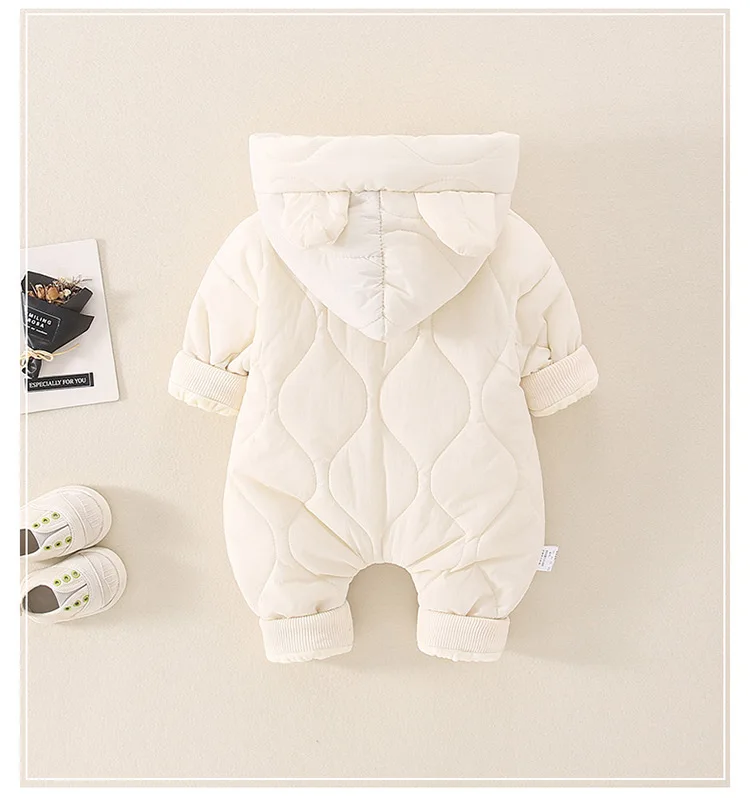 Winter Newborn Girl Boys Jumpsuit Hooded Infant Overalls Baby Clothes Warm Snowsuit Coat Kid Bear Romper Toddler Outerwear A0315