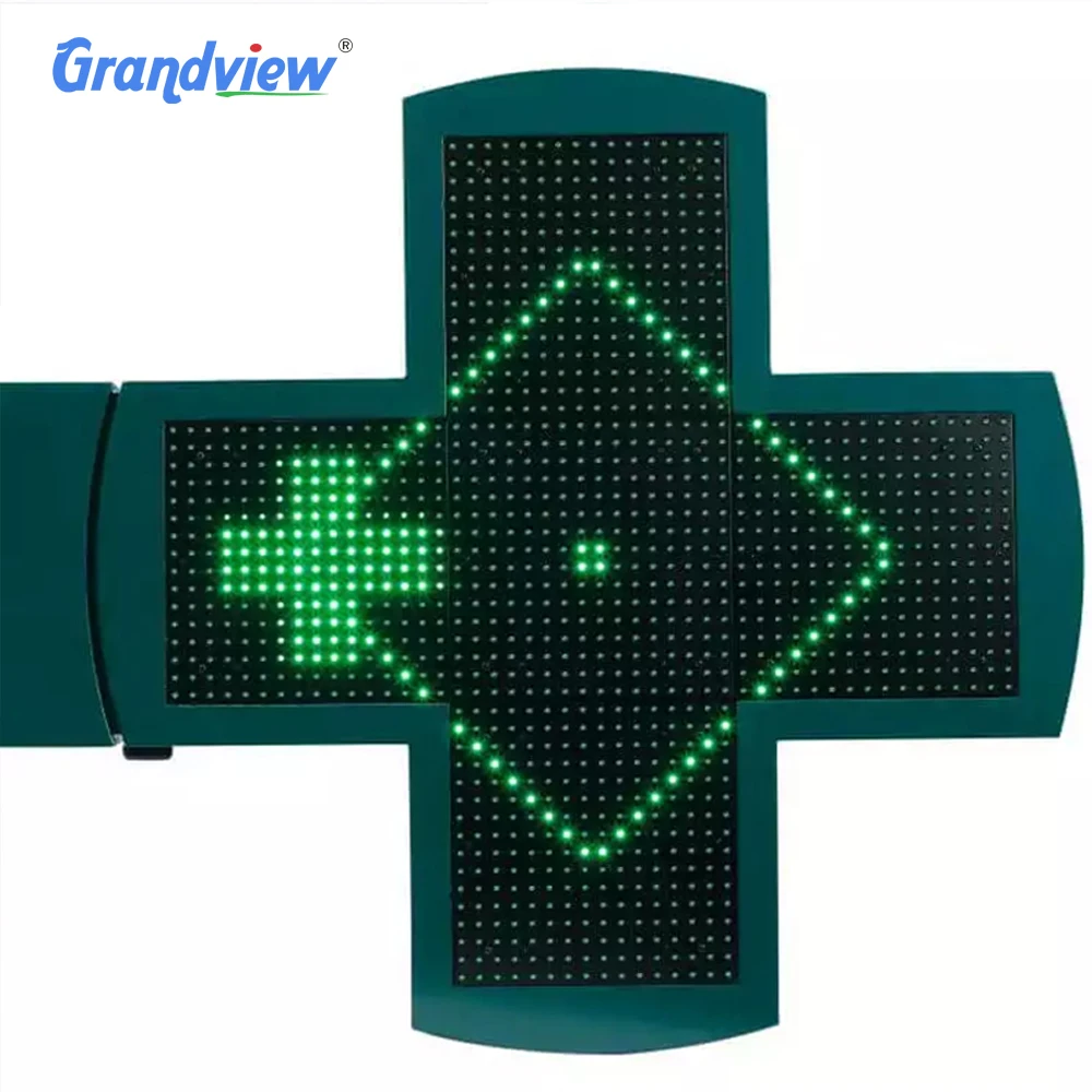 led pharmacy cross sign display/pharmacy green cross led sign/3d led pharmacy cross sign