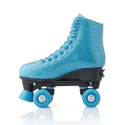 Hot Sale Style Low Price Double Row Flashing Wheel Color Block Shock-Absorbing Skate