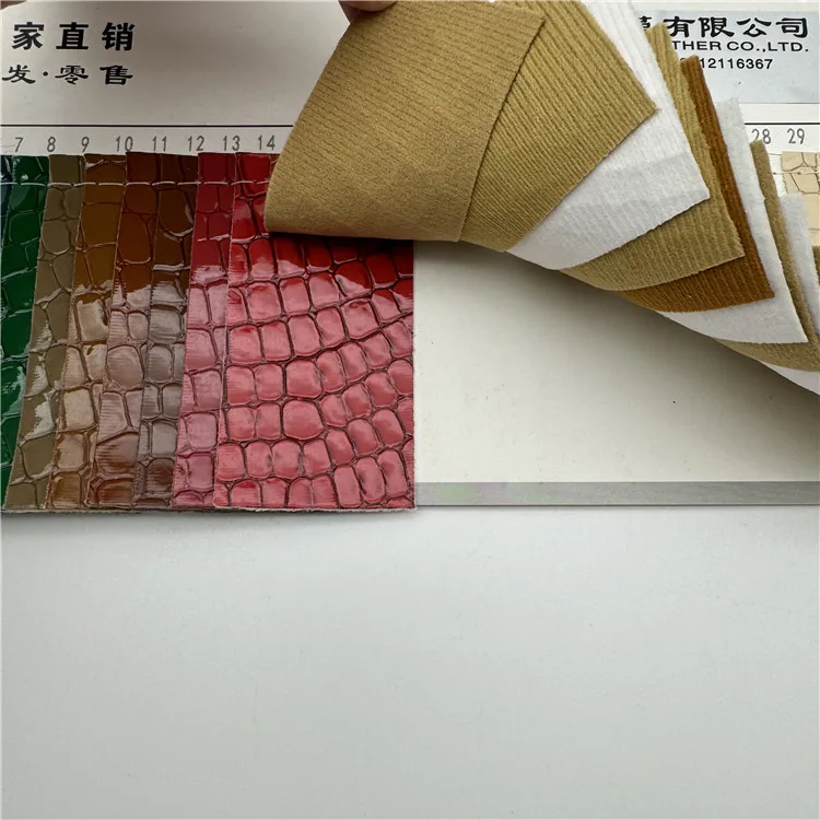 In stock metallic bright Square shape embossed snake skin faux leather eco friendly pu leather for shoe