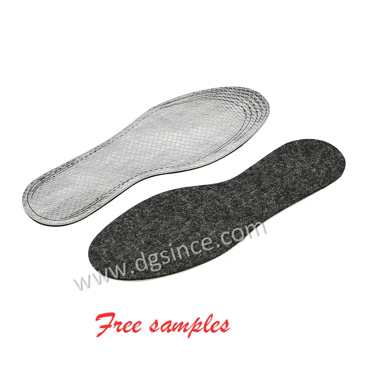 woolen insole Warm winter Thermal Aluminum Foil Warm Felt latex shoe Insole for men and women