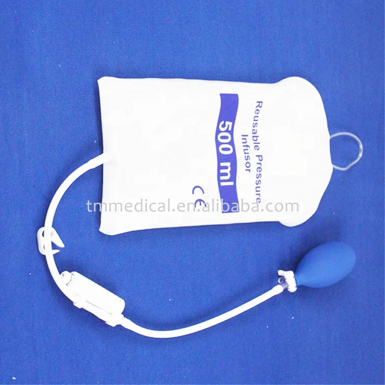 Medical Reusable Tpu Coated Nylon High Pressure Infusion Bags 500Ml 1000Ml 3000Ml