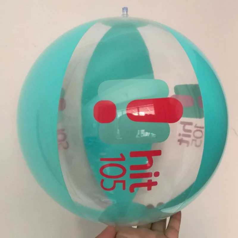 Customized semi transparent PVC inflatable beach ball for outdoor activities decoration creative beach ball by the manufacturer