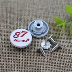 High quality customize logo alloy 18mm metal different types of jeans button for clothing