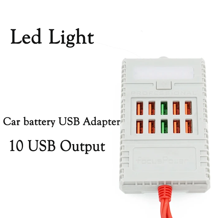 
Portable Car battery Charger 12V/24V 3.1A 10 ports to 5V auto Battery Alligator Clip charger auto battery accessories 