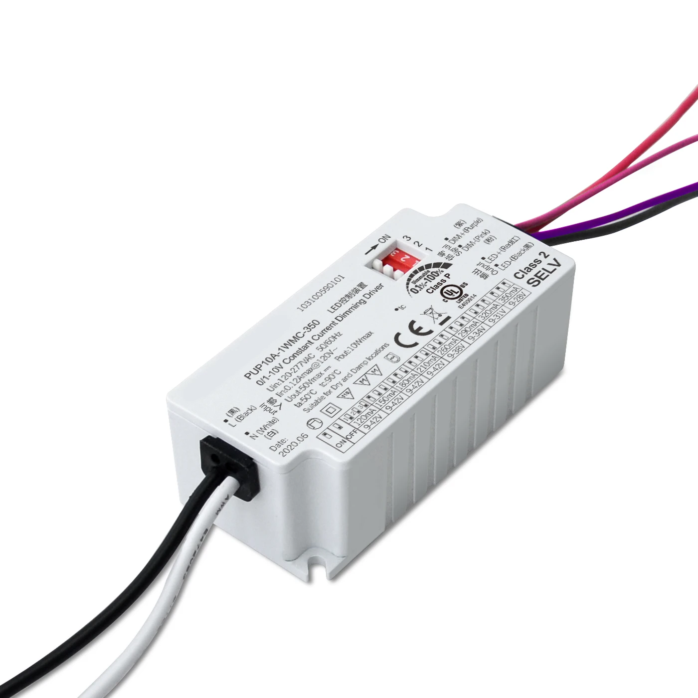 High Surge Immune Constant Current 120~350mA Current Canadian Safety Certificate 10W 0-10V  Driver