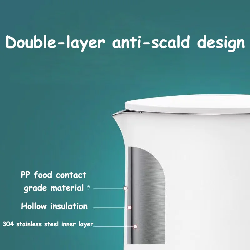 Home electric kettle 1A dormitory small large-capacity stainless steel anti-scald automatic power-off hot water kettle