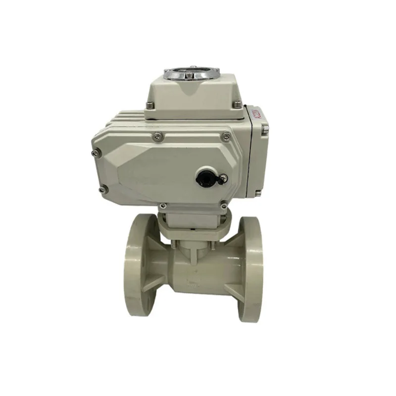 ANSI class150 2 way PVC UPVC PPH flanged electric Motorized ball valve