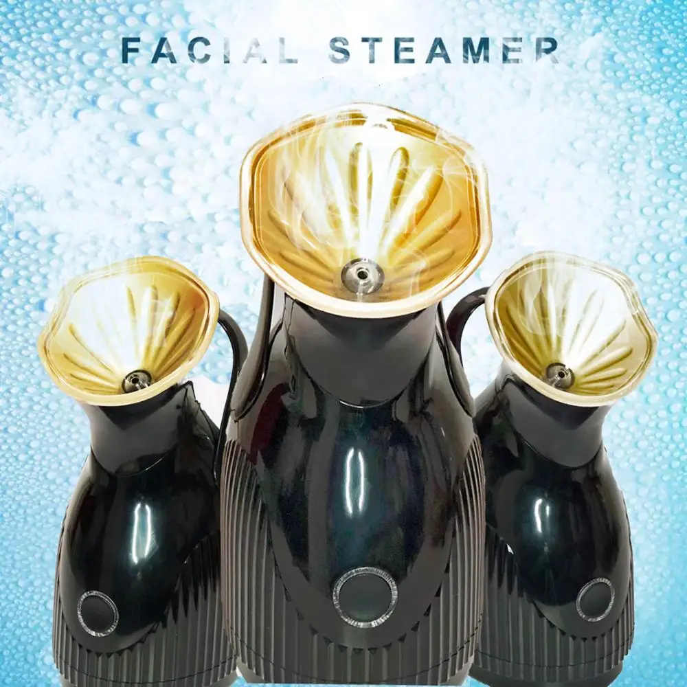 Nano Ionic Facial Steamer Warm Mist Humidifier Black and glod