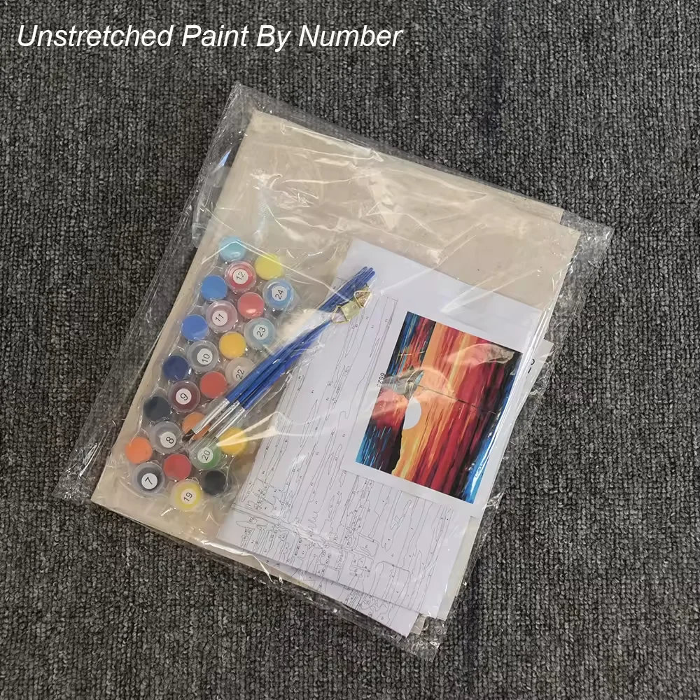 Canvas Painting Paint by Numbers With Kits DIY Artwork for Fun Oil Digital Paintings