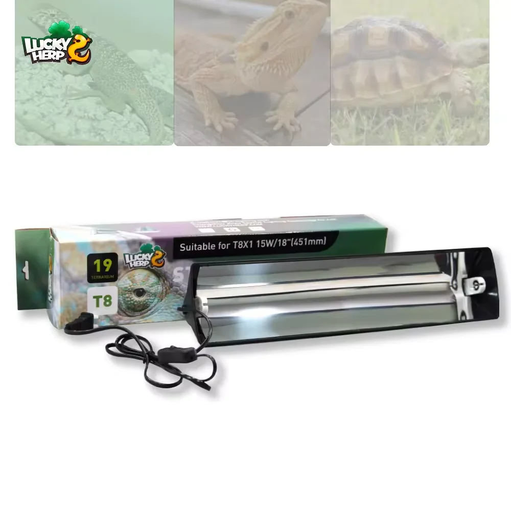 T5 8W reptile light fixture uvb ho beard dragon gecko lizard terrarium lamps for pet cages reptile enclosure