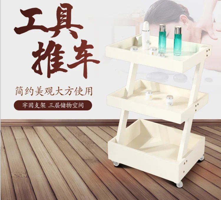 beauty facial tool cart salon wooden trolley for sale