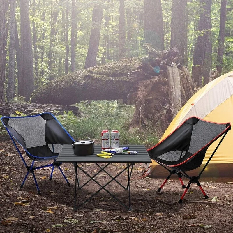 portable Mini Aluminum Side Table Lightweight Camp Tables aluminum  roll-up black camping folding outdoor table