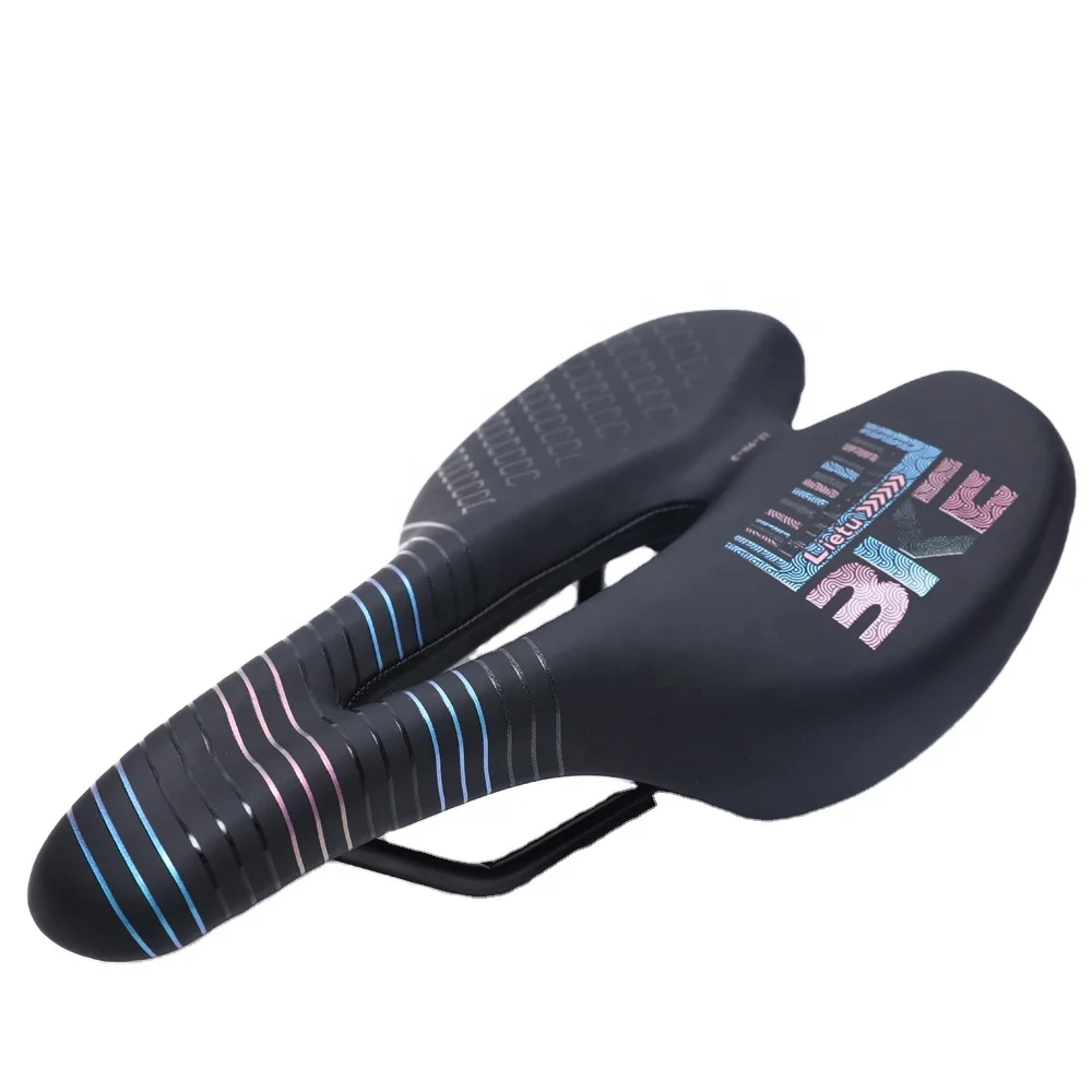 New Design MTB Road Bicycle Seat Hollow Breathable Bicycle Saddle with Rechargeable Warning Tail Light Bike Parts