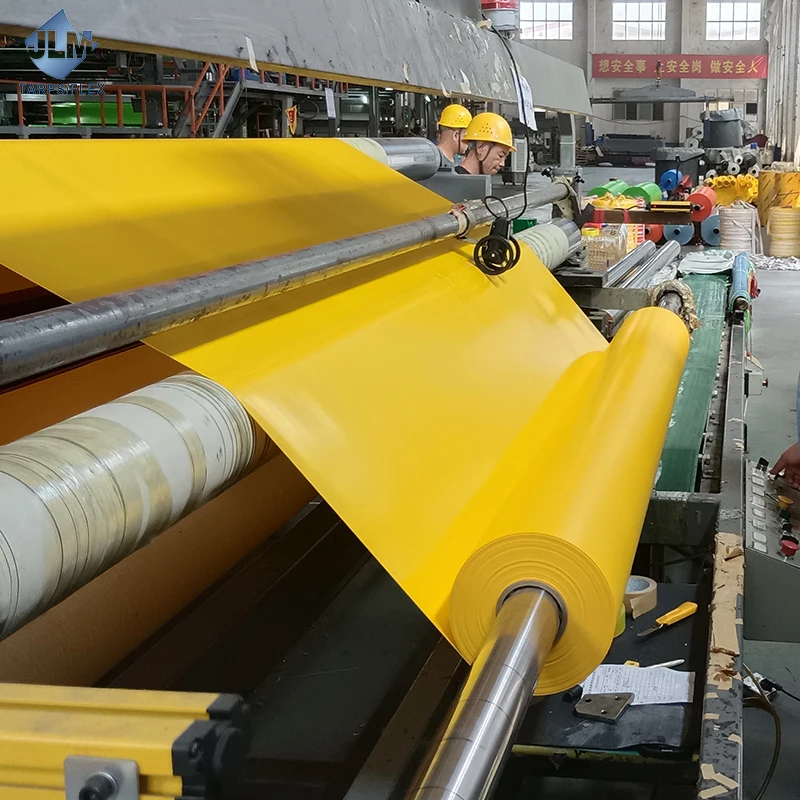 Heavy Duty Waterproof Tarp Fire Retardant PVC Coated Tarpaulin Fabric for Truck Side Curtain