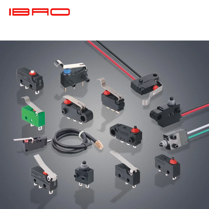 IBAO CNIBAO MAE SERIES Micro Switch Car Waterproof Micro Switch 12v Omron Micro Switch 250V -40~85°C CN;ZHE ≤100mω ≥100MΩ IP67