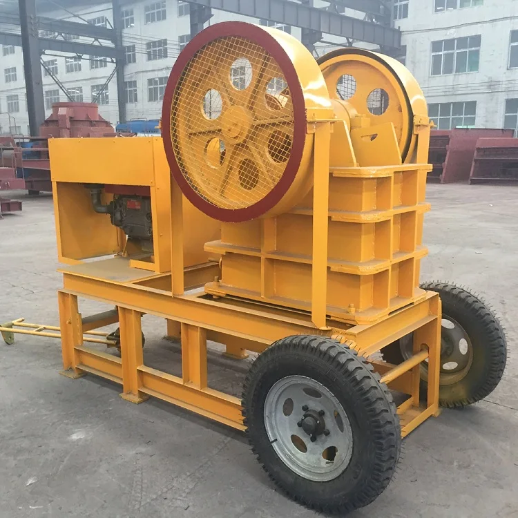 Small Portable Rock Crushers Primary Mobile Jaw Crusher With Two Plates