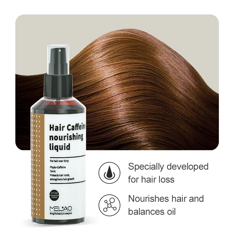 MELAO Caffeine Hair Tonic Nourishing Liquid Scalp Oil Control Hairs Growth Smooth Moisturize Strength Hair Care Spray