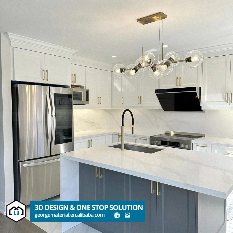 APP Modern Minimalist Style White Lacquer Glossy Customizable Elegant And Practical Large Size Kitchen Cabinets For Sale