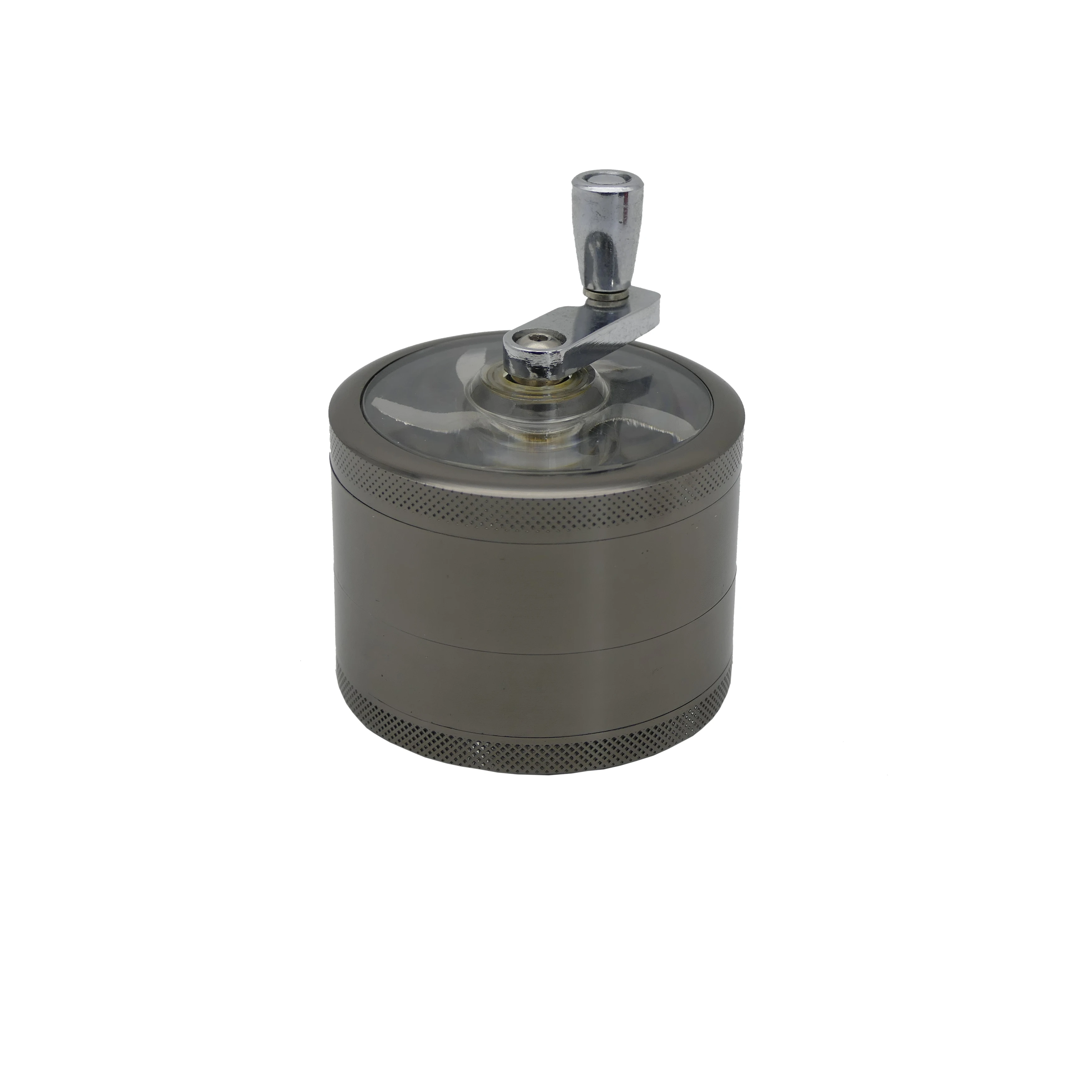 Stock JC8248-4 Lighting Style 4 parts 63mm   Zinc Herb Grinder Grinder Metal Hand crank herb crusher smoking accessories