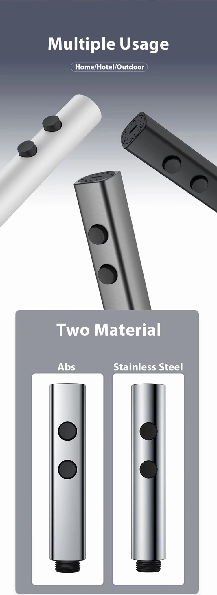 new design model abs plastic stainless steel 304 portable handheld faucet shattaf toilet bathroom bidet sprayer