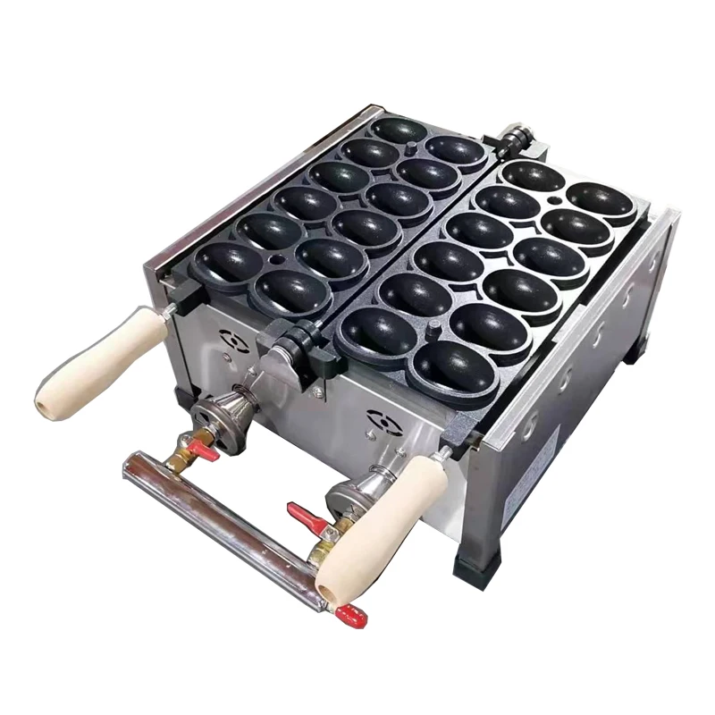 Commercial 12 Holes Egg Shaped Waffle Makers Waffle Making Machine Goose Egg Cake Machine Non-Stick