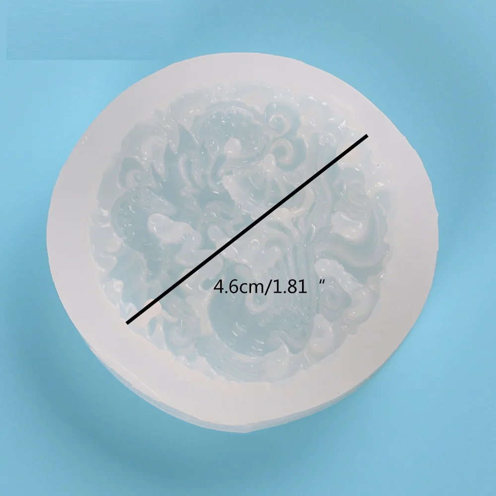 Dragon Phoenix Pendant Silicone Mold Resin Craft DIY Mould Handmade Silicone Soap Chocolate Jelly Molds