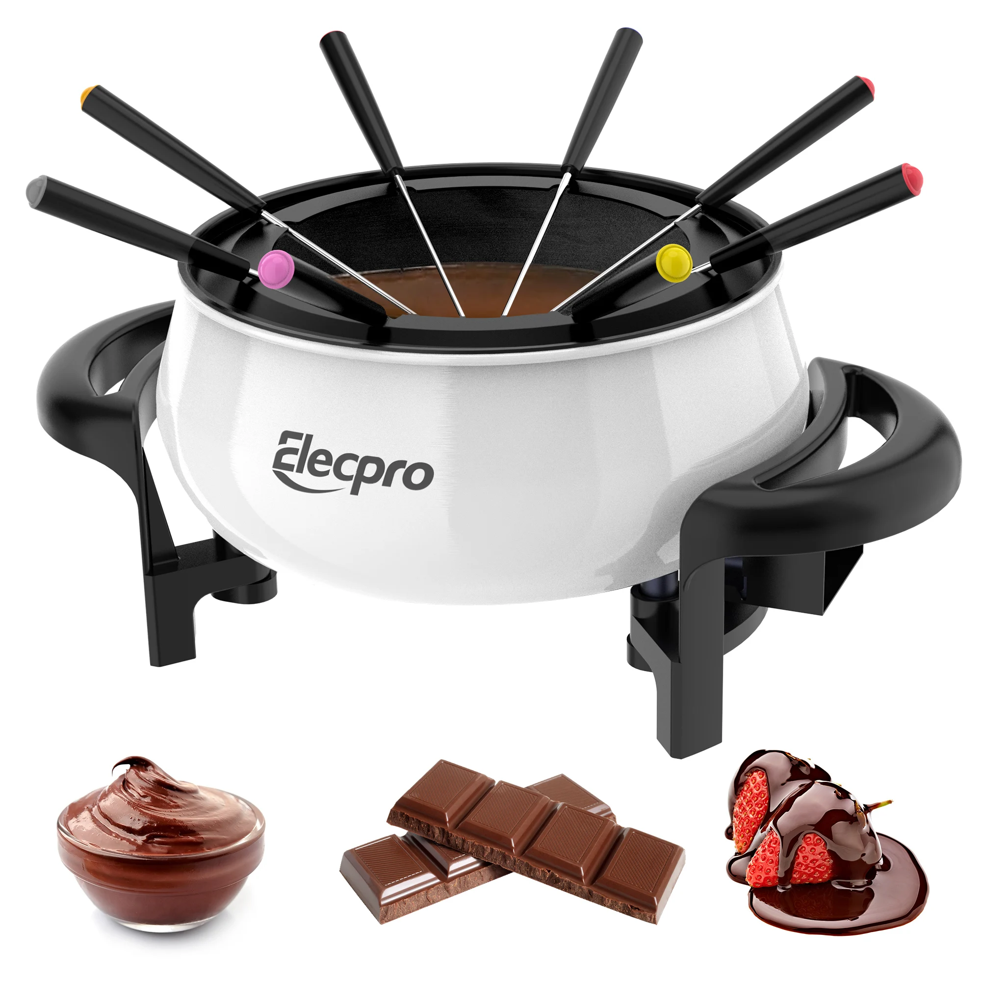 wholesale 7 levels adjustable temp control Stainless Steel 3 Qt Chocolate Melting Electric Fondue Pot Fountain Maker Machine