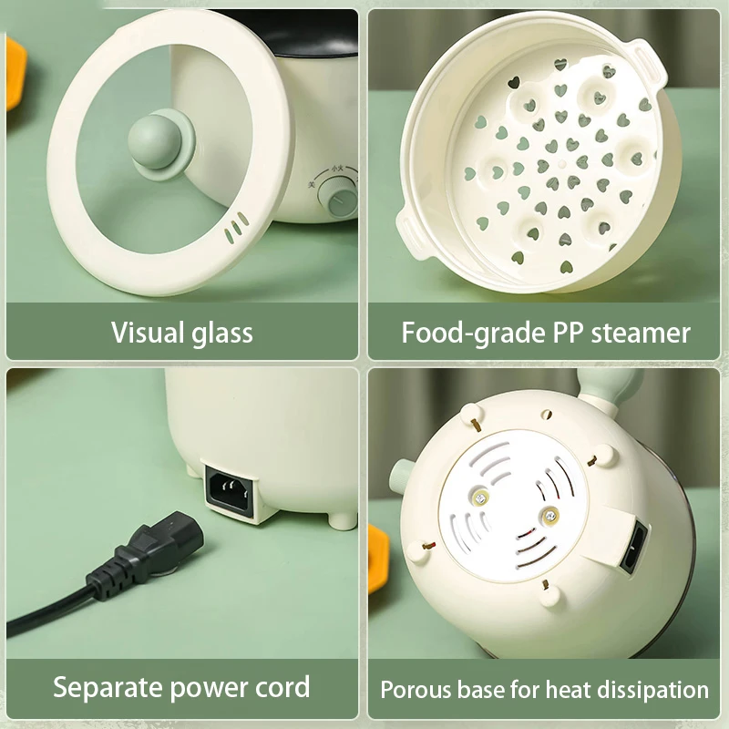 1.8L Portable Mini Electric Cooker Multifunctional Home Electric Cooking Pot With Non-stick Rice Cooker For Household Dormitory