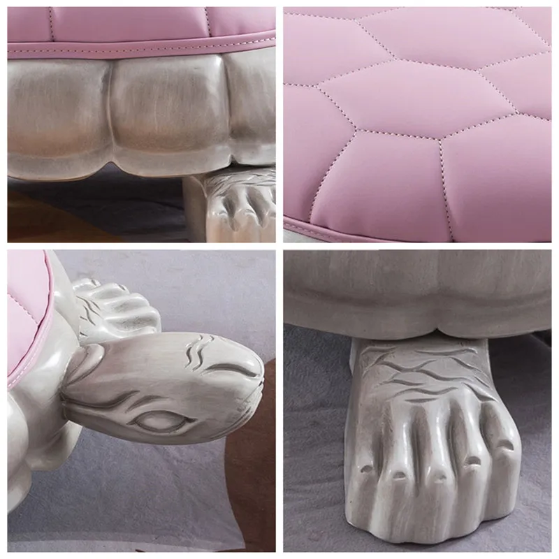 
Hand-carved Tortoise Shape Design Children Kids Animal Wooden Stool G237 