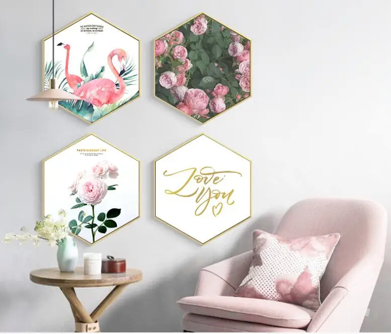 Single Rose Flower Painting Wall Pictures For Living Room