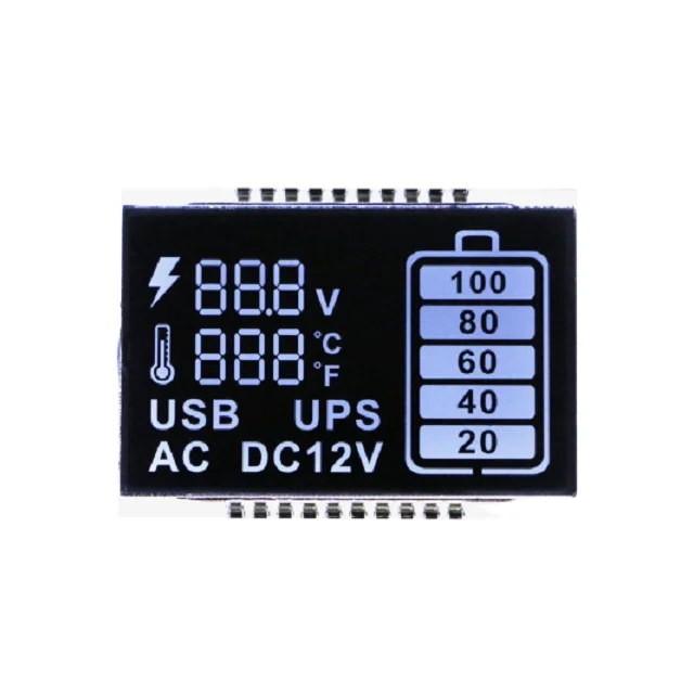 7 Segment Liquid Crystal Display Screen Custom Monochrome Lcd Module