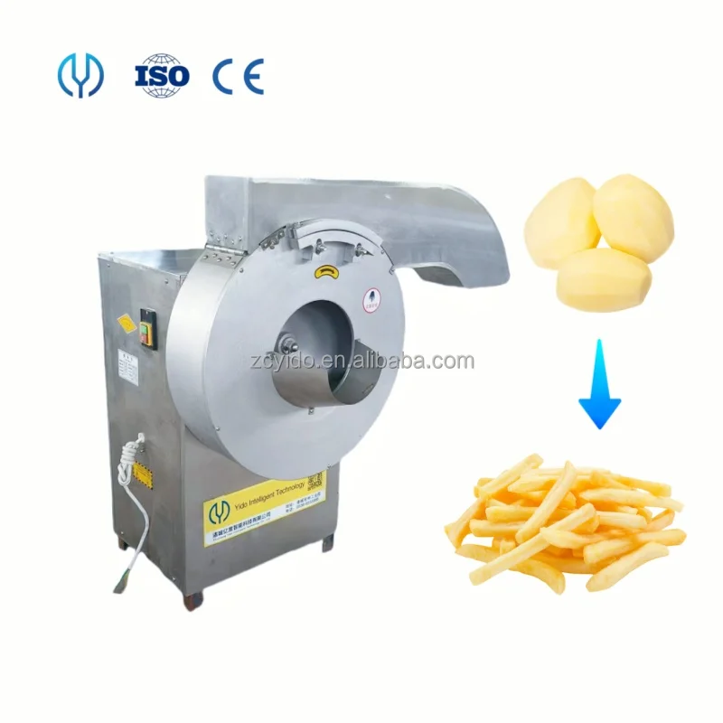 Commercial CE Fruit and vegetable Slicer French Fry Potato Chips Cutting Machine French Fries making slicing cutter Machine