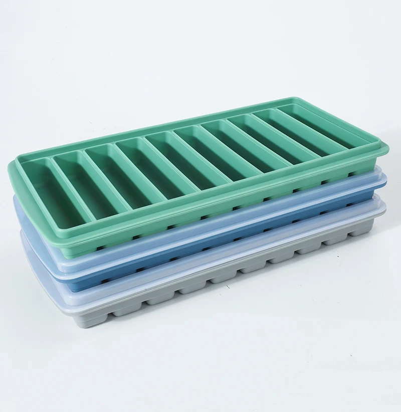 Silicone Ice Cube Trays Butter Mold Rectangular Narrow Stick Ice Cube Sticks Long Strips Ice Cube Mold Tray