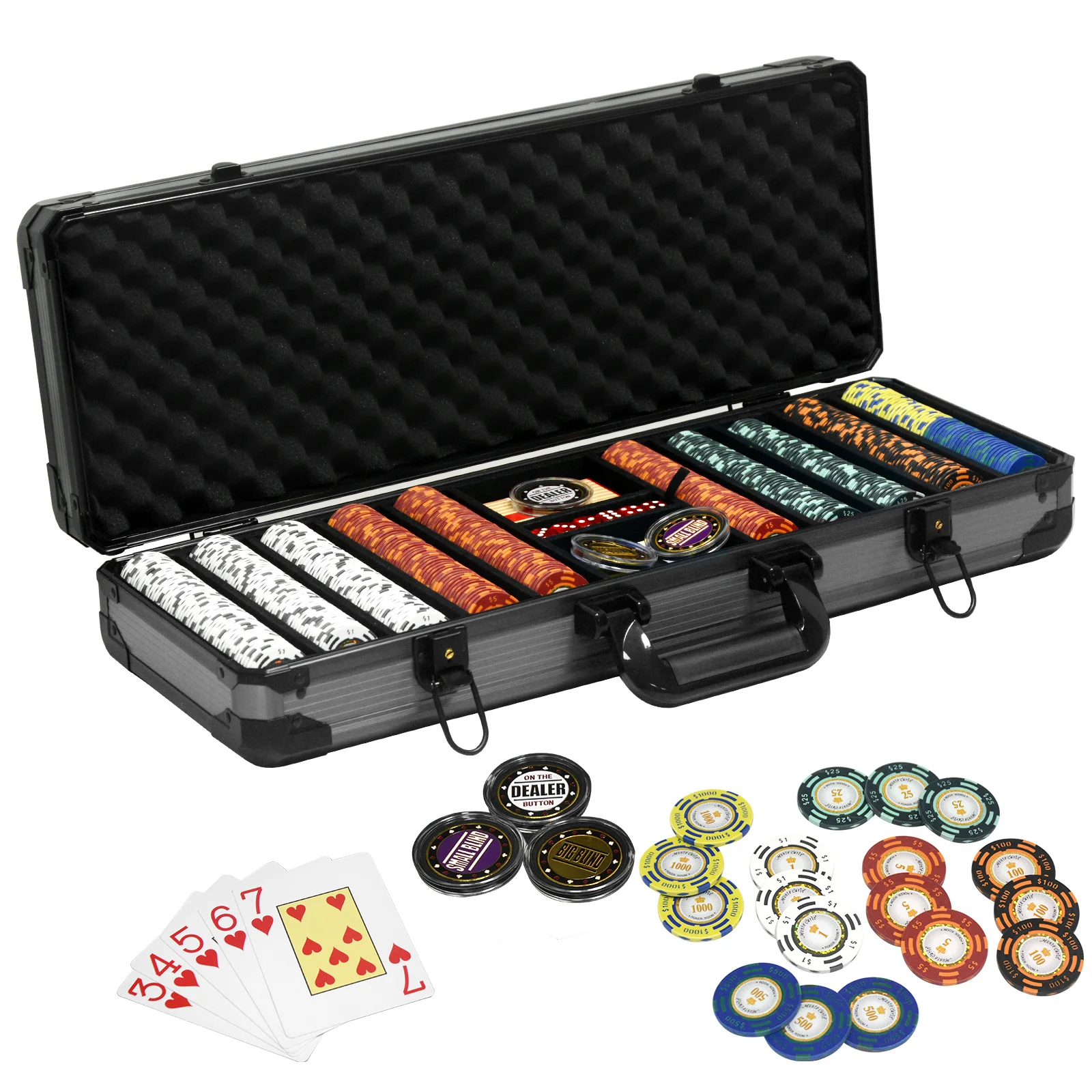 Hot Sell Ceramic Poker Chips Printer Set Leather Case Coin Custom Texas Professional Poker Chips 10g  Ept Factory Supplier