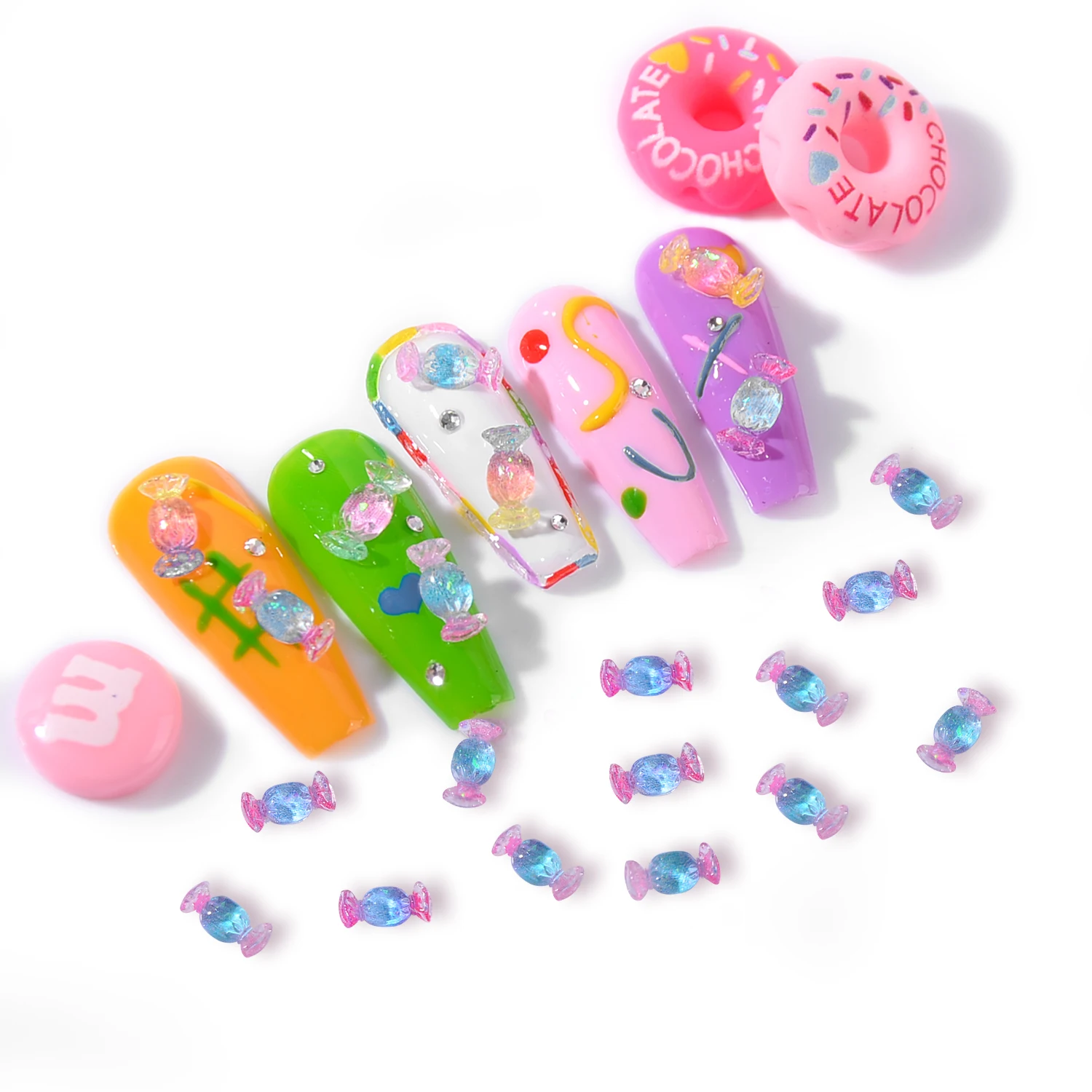 Mix color small candy resin flatback cabochon DIY jewelry/phone/nail art decoration