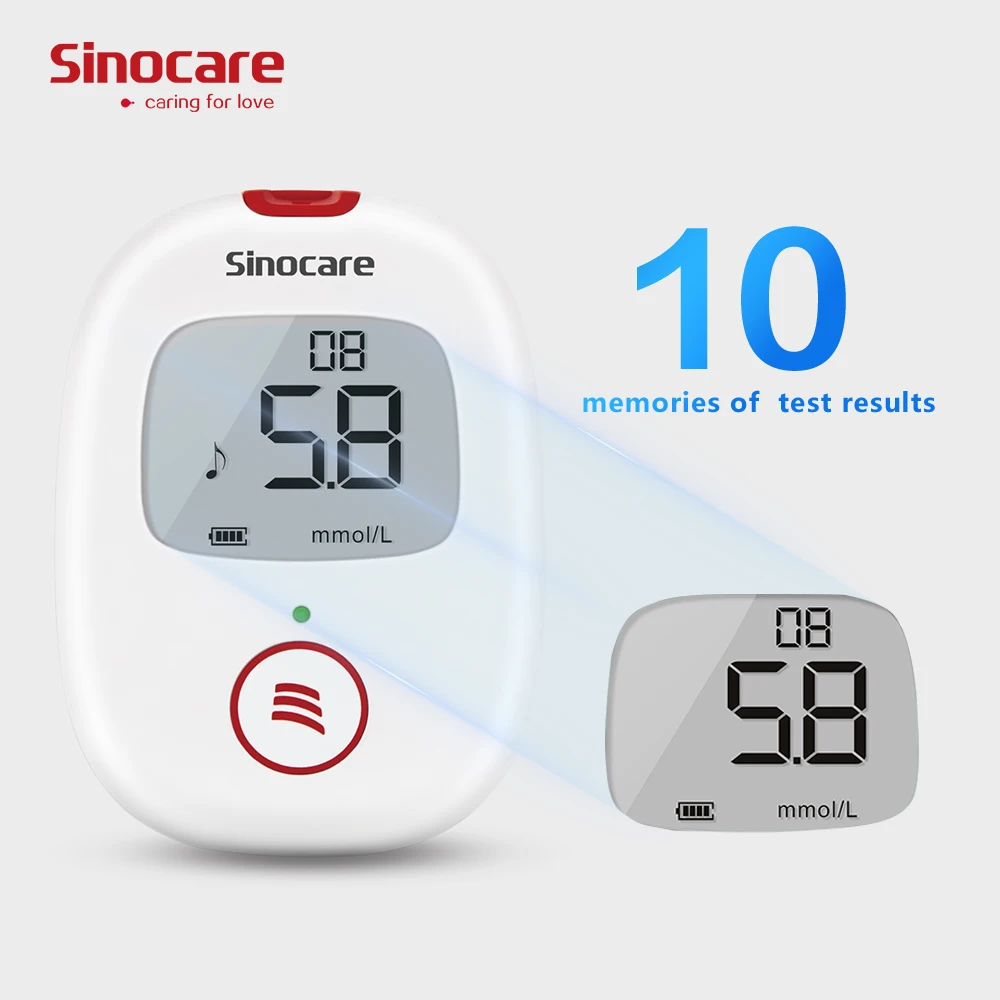 Sinocare Safe AQ Voice Glucometros Best Selling Glucometer Wholesale Diabetic Test Strips Blood Glucose Meter Blood Glucos Strip