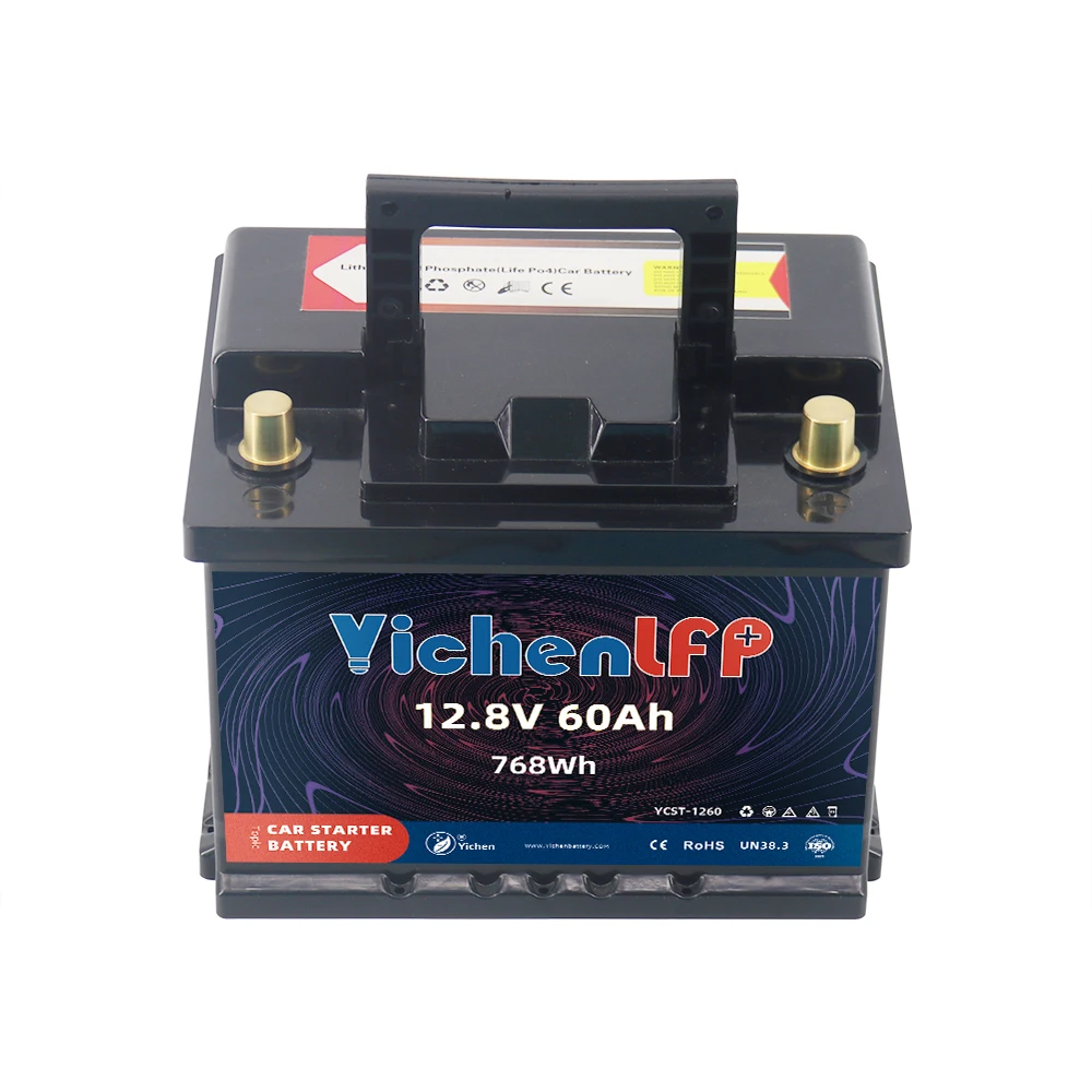 Lithium Stop Start Cranking Car Battery 60ah Wholesale 800CCA More Powerful Lifepo4 12 Volt 3 Option 4000 Cycles,dod80% 12.8V